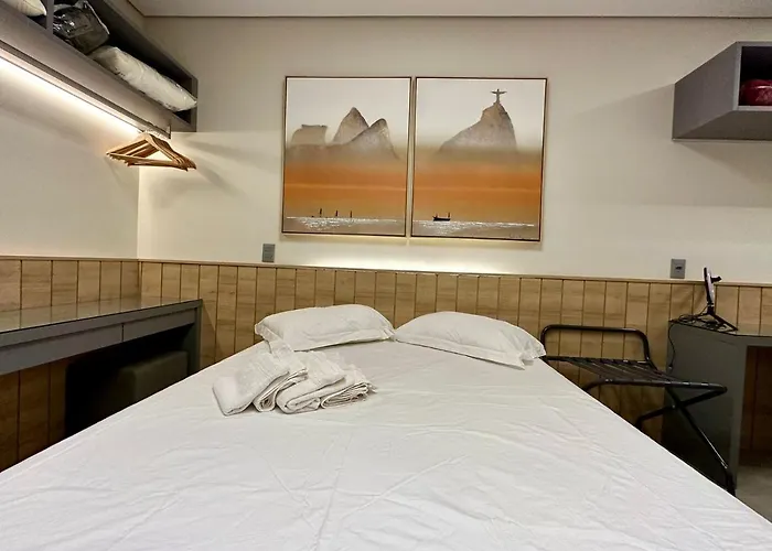 Moderno Flat Rio - Alto Padrão - Posto 6 Apartamento Rio de Janeiro